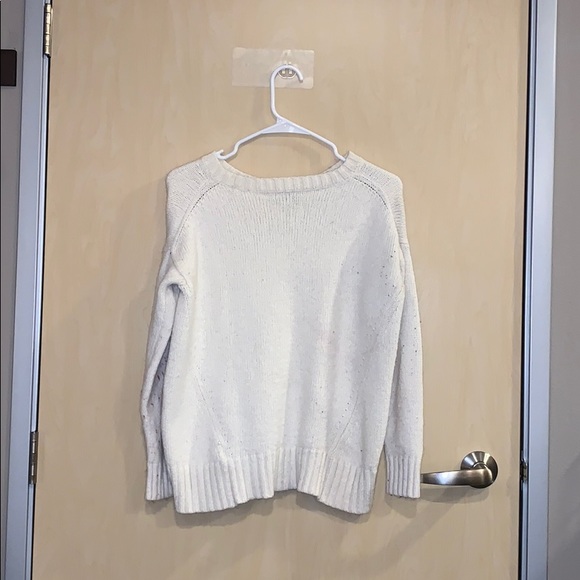 J. Crew White Cable Knit Sweat - Picture 2 of 3